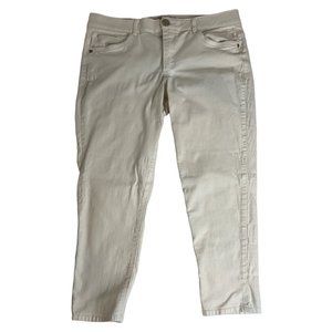 Democracy Women's Capris Pants "Ab Technology" 16 White Cotton